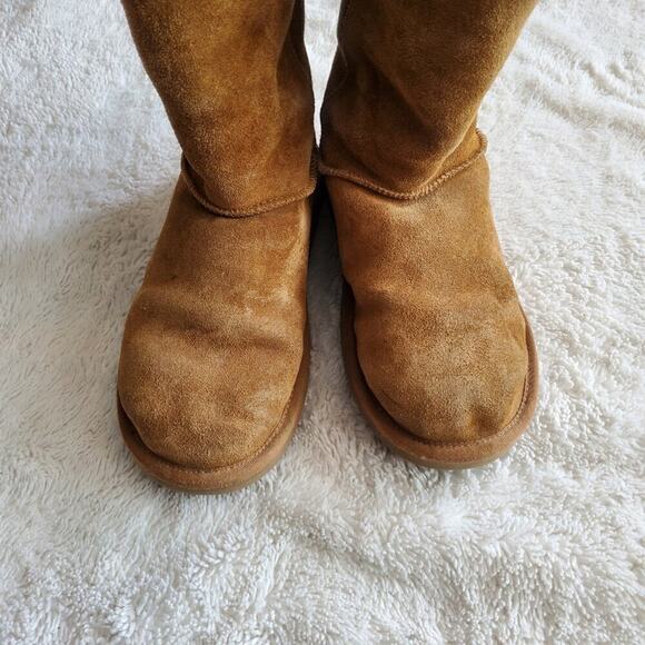 Koolaburra by‎ Ugg Tan Suede Andrah 1105791 Tall Bow Fur Lined High Boot Women 6 - Picture 5 of 8